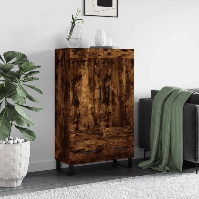 Vidaxl - Buffet haut chêne fumé 69,5x31x115 cm bois d'ingénierie
