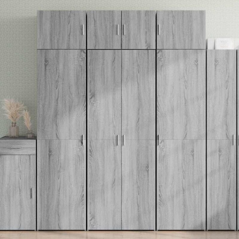 Vidaxl - Buffet haut sonoma gris 70x42,5x185 cm bois d'ingénierie