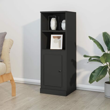 Buffet haut,Buffet d'appoint,Commode de salon/séjour noir 36x35,5x103,5 cm bois d'ingénierie -TZ76538