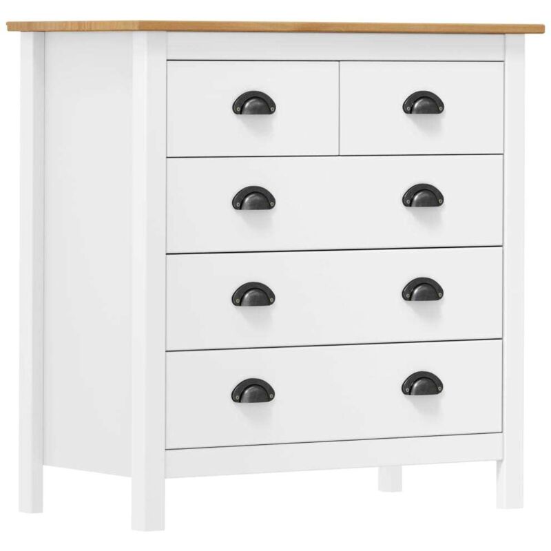 Vidaxl - Buffet Hill Blanc 79x40x80 cm Bois de pin solide
