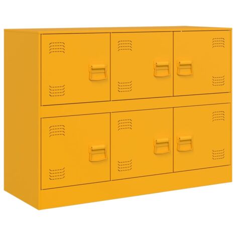 Buffet in Senfgelb 99x39x73 cm aus Stahl