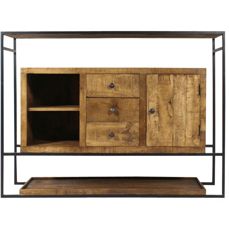 Buffet en métal et bois de manguier Marcel