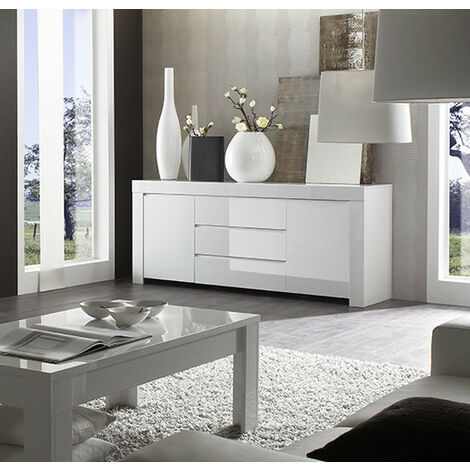 Buffet LAZARRO 2 portes 3 tiroirs 190x82 cm