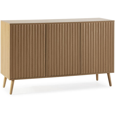 Buffet Lluvia 3 portes en chêne, largeur 120 cm