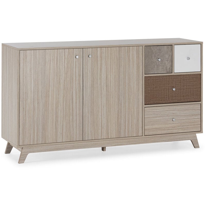 Buffet Maia 2 portes 4 tiroirs multicolores
