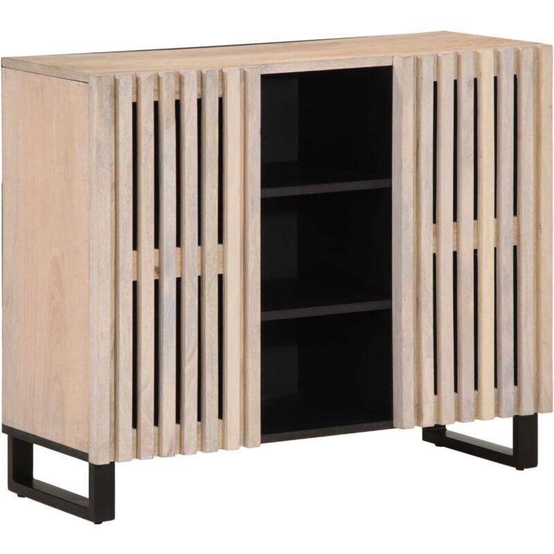 Buffet 90x34x75 cm bois massif de manguier Vidaxl
