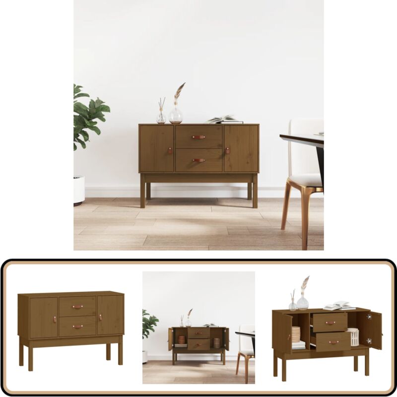 Vidaxl - Buffet Marron miel 110x40x78 cm Bois massif de pin - Buffet - Armoire - Meuble De Rangement - Mobilier - Bois Massif