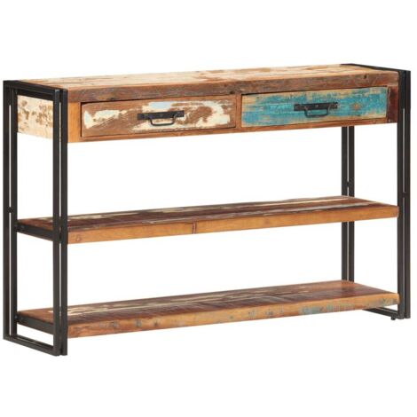 Buffet-Meuble de rangement 120x30x75 cm Bois de récupération solide 914376