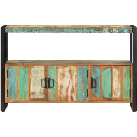 Buffet Meuble de rangement 120x30x75 cm Bois de récupération solide