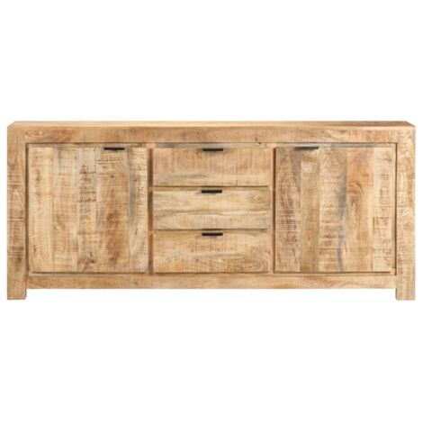 Buffet  Meuble de rangement 175x40x75 cm Bois de manguier brut