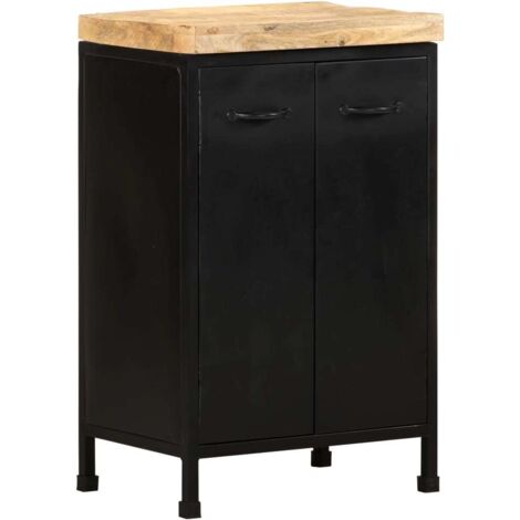 Buffet-Meuble de rangement 47x35x76 cm Bois de manguier brut 657864