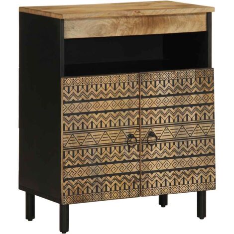 Buffet-Meuble de rangement 60x33,5x75 cm bois de manguier brut massif 387627