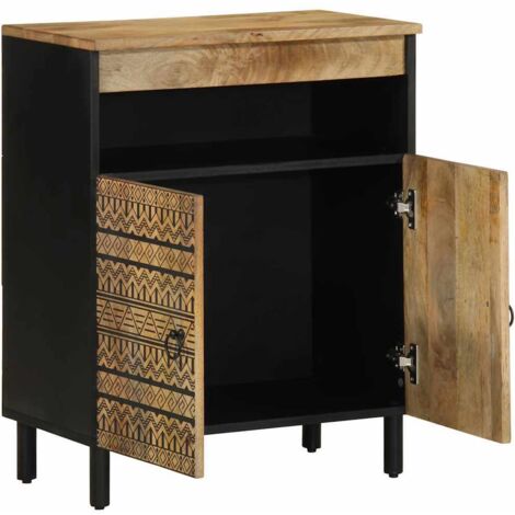 Buffet  Meuble de rangement 60x33,5x75 cm bois de manguier brut massif