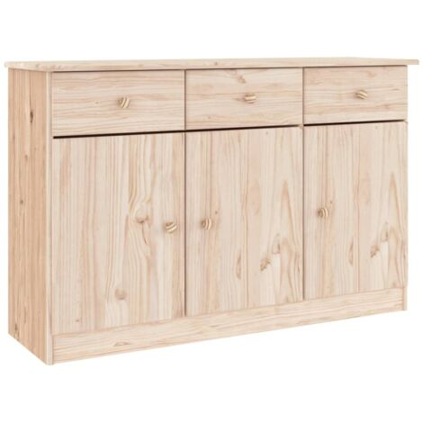 Buffet  Meuble de rangement ALTA 112x35x73 cm bois massif de pin