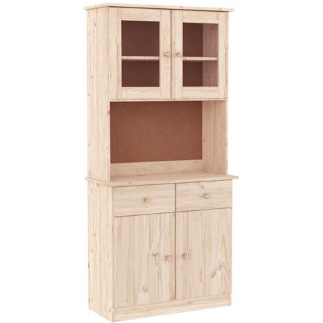 Buffet  Meuble de rangement ALTA 77x35x165 cm bois massif de pin