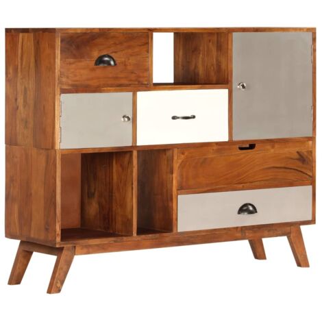 Buffet, Meuble de Rangement, Armoire de Cuisine 115x35x86 cm Bois solide d'acacia RDS1268