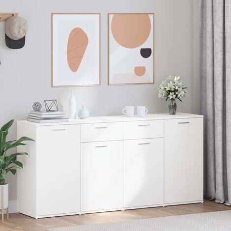 Buffet, Meuble de Rangement, Armoire de Cuisine Blanc 160x36x75 cm Aggloméré RDS1776