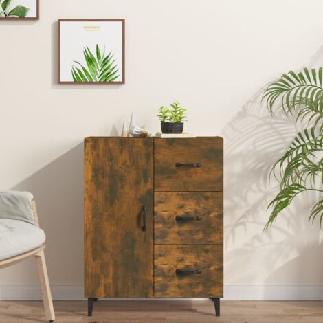 Buffet, Meuble de Rangement, Armoire de Cuisine Chêne fumé 69,5x34x90 cm Bois d'ingénierie RDS4767