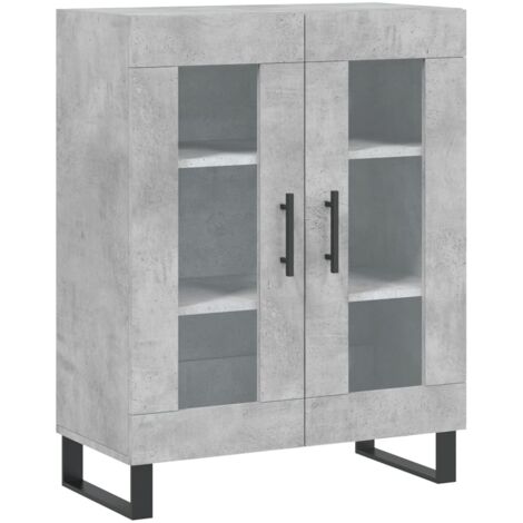 Buffet, Meuble de Rangement, Armoire de Cuisine gris béton 69,5x34x90 cm bois d'ingénierie NKK55668 BonneVie