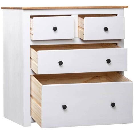 Buffet  Meuble de rangement Blanc 80x40x83 cm Pin Gamme Panama
