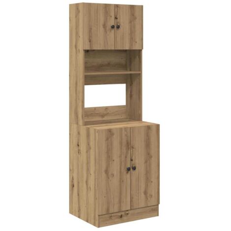 Buffet  Meuble de rangement de cuisine 2 pcs Chêne artisanal 60 x 50 x 180 cm
