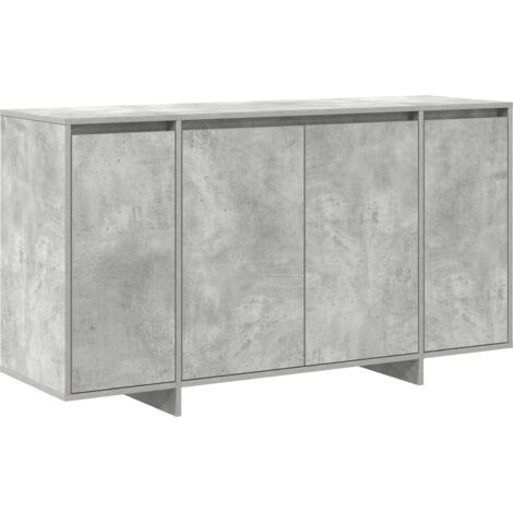 Buffet Meuble de rangement Gris béton 135 x 41 x 75 cm Bois d'ingénierie