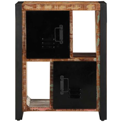 Buffet Meuble de rangement multicolore 55x35x70 cm bois massif récupération