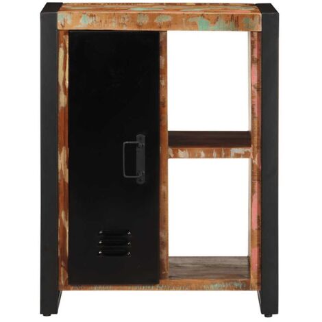 Buffet Meuble de rangement multicolore 55x35x70 cm bois massif récupération