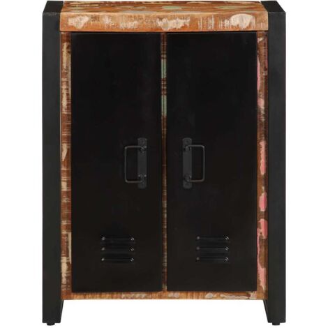 Buffet Meuble de rangement multicolore 55x35x70 cm bois massif récupération
