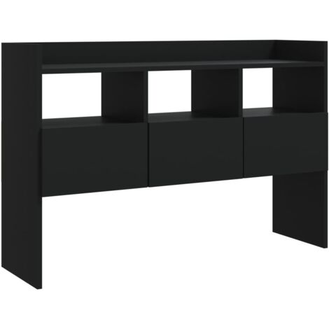 Buffet Meuble de rangement Noir 105x30x70 cm Bois d’ingénierie