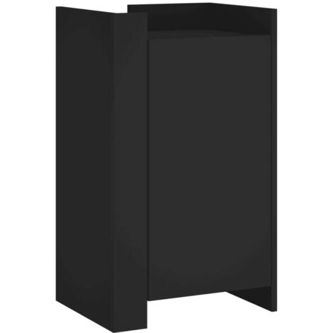 Buffet Meuble de rangement noir 45x35x75 cm bois d’ingénierie