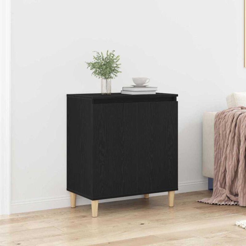 Buffet-Meuble de rangement Noir 60 x 35 x 70 cm Bois d'ingénierie 643918