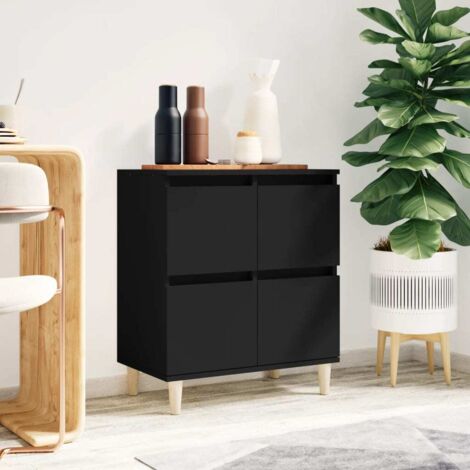 Buffet-Meuble de rangement Noir 60x35x70 cm Bois d'ingénierie 775482