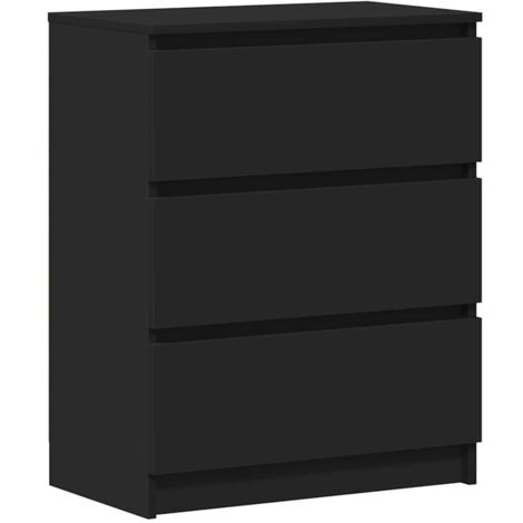 Buffet Meuble de rangement Noir 60x35x76 cm Bois d'ingénierie