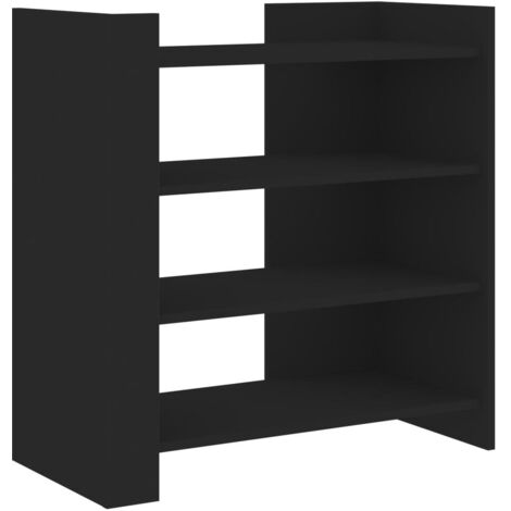 Buffet Meuble de rangement noir 73,5x35x75 cm bois d'ingénierie