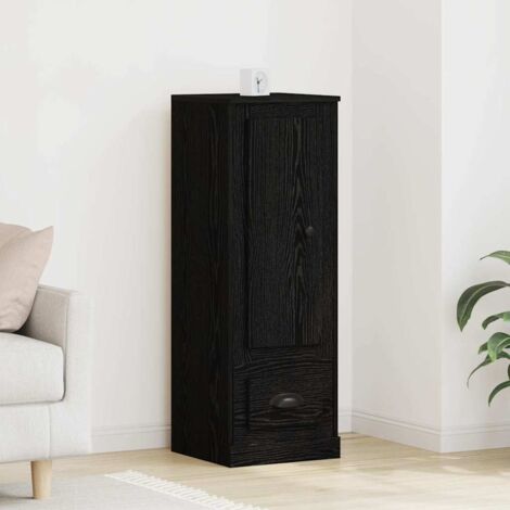 Buffet-Meuble de rangement Noir Chêne avec tiroir Chêne noir 36 x 35.5 x 103.5 cm 185061