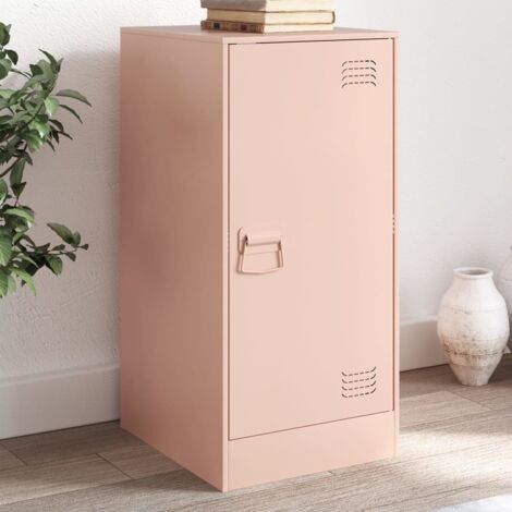 Buffet-Meuble de rangement rose 34,5x39x73 cm acier 501071