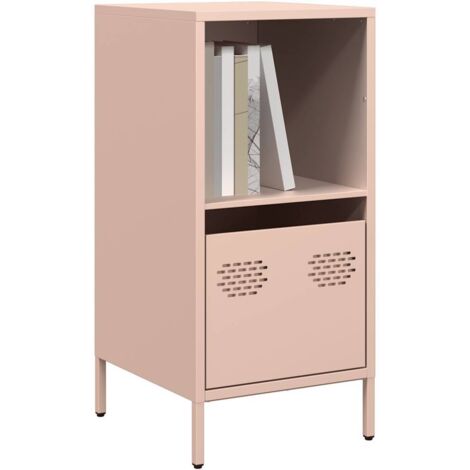 Buffet-Meuble de rangement rose 35x39x73,5 cm acier laminé à froid 906246