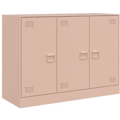 Buffet  Meuble de rangement rose 99x39x73 cm acier