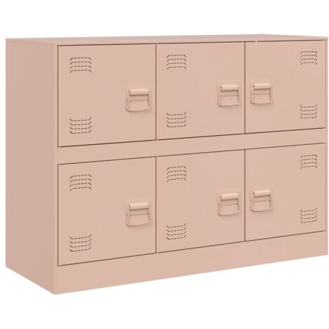 Buffet  Meuble de rangement rose 99x39x73 cm acier