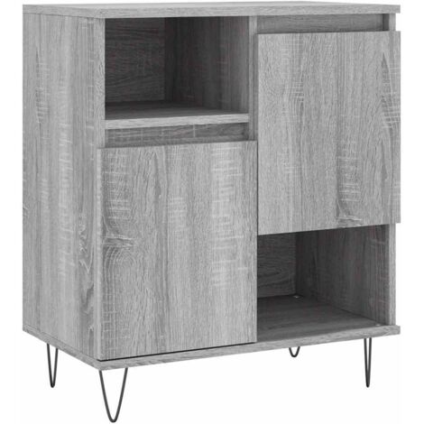 Buffet  Meuble de rangement Sonoma gris 60x35x70 cm Bois d'ingénierie