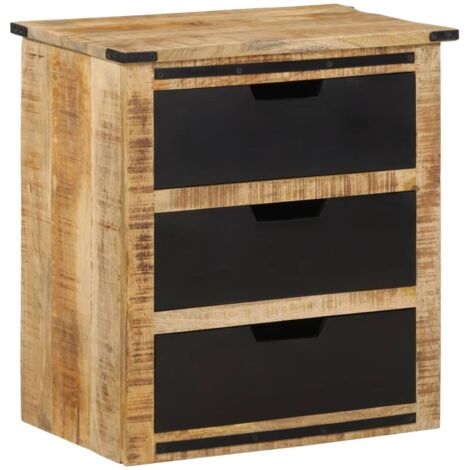 Buffet mit 3 Schubläden 55x35x60 cm aus massivem Mangoholz