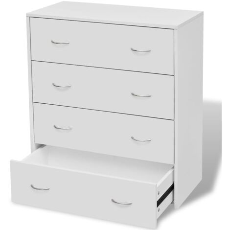 Buffet mit 4 Schubladen 60x30,5x71 cm Weiß