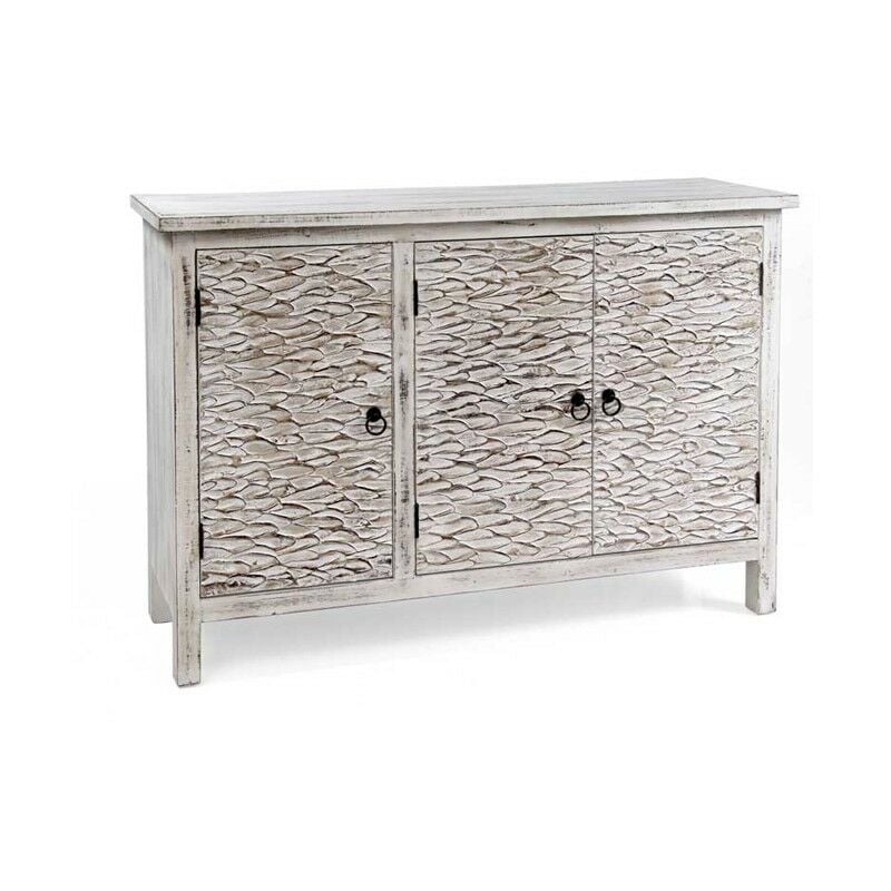Webmarketpoint - Buffet mobile blanc vieilli buffet salon cm 120 x 36 x 81 h