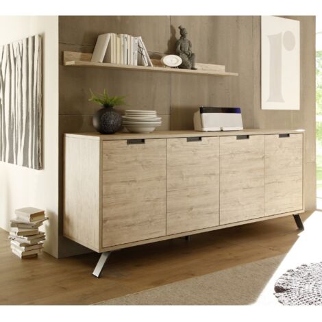 Buffet moderne en bois 4 portes 210cm DIANA