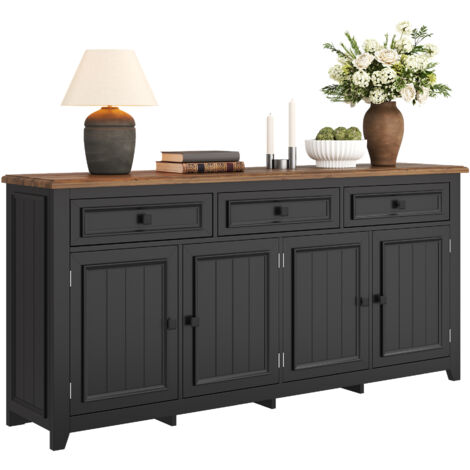 Buffet moderne et simple 160 x 35 x 76 cm, meuble de rangement pour salon, armoire de stocKage, en bois.