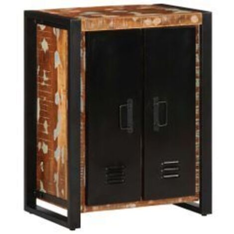 Buffet multicolore 55x35x70 bois massif récupération