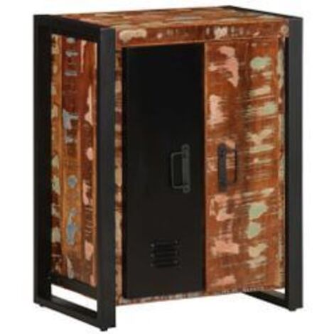 Buffet multicolore 55x35x70 bois massif récupération