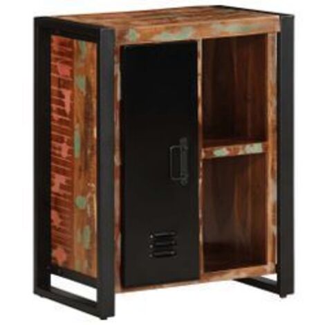 Buffet multicolore 55x35x70 bois massif récupération
