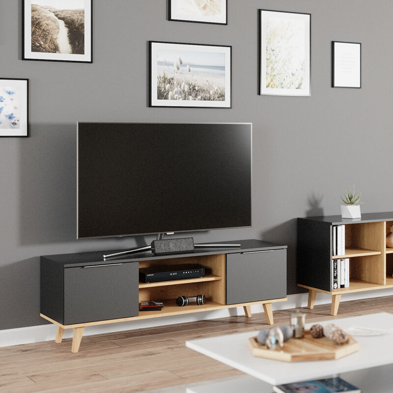 Meuble tv Nautica, Anthracite, 138 x 49 cm Vicco
